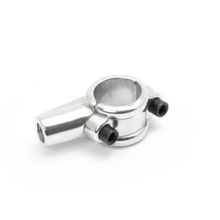 Mirror mount clamp M10 silver 22mm handlebars
