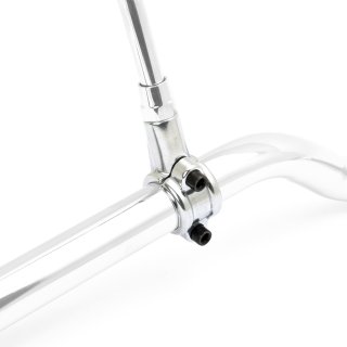 Mirror mount clamp M10 silver 22mm handlebars