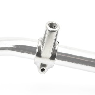 Mirror mount clamp M10 silver 22mm handlebars