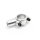 Mirror mount clamp M10 silver 22mm handlebars