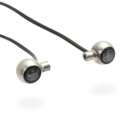 KlassikKustoms Micro Cyclops indicators stainless steel polished - 1 pair 25mm