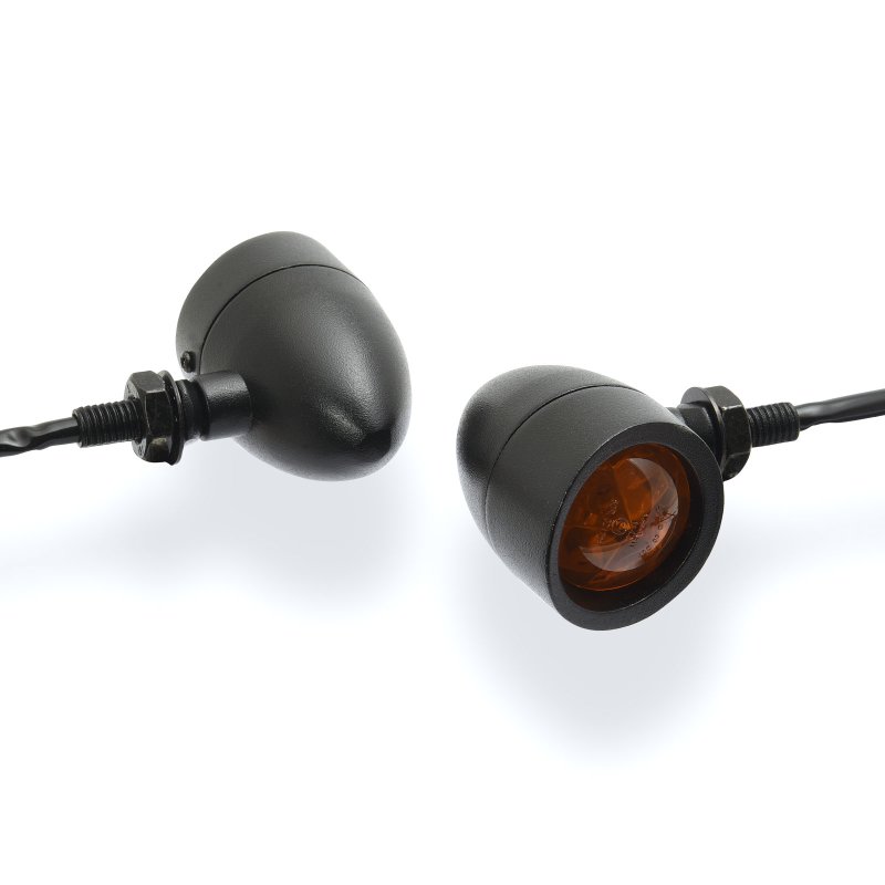Big Bullet LED Blinker schwarz, E-Zulassung Motorräder Harley Bobber ...