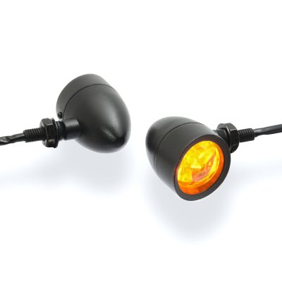 Big Bullet Turn Signals 1pr black ECE