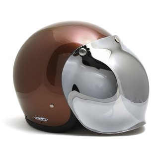 Bubble Visor Smoke Chrome for Open Face Helmet Mirror Tinted