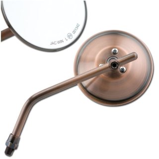 Custom Mirror round 4"/10cm copper with E-mark, for...