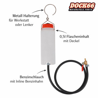 Benzinflasche Set Werkstatt-Tank 500ml, Behelfstank