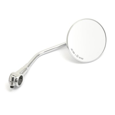 Custom Mirror round 4"10cm chrome E-mark, for 22mm handlebars