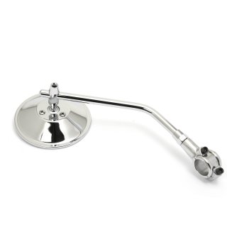 Custom Mirror round 4"10cm chrome E-mark, for 22mm handlebars