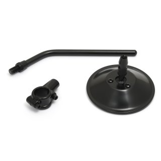 Custom Mirror round 4"10cm black E-mark, for 22mm handlebars