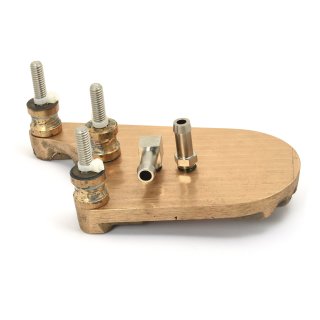 Oil filter mounting plate brass for 4-speed Harley Big...