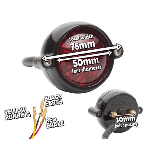 Motone "Lecter" LED Tail Light - black ECE