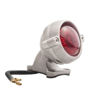 Motone "Eldorado" LED taillight - silver shot blast - with fender mount, ECE