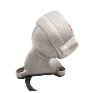 Motone "Eldorado" LED taillight - silver shot blast - with fender mount, ECE