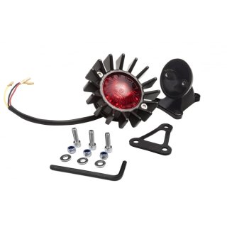 Motone "Big Fin" LED tail light black with fender mount, ECE