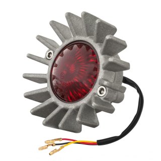 Motone "Big Fin" LED tail light sand blast with fender mount, ECE