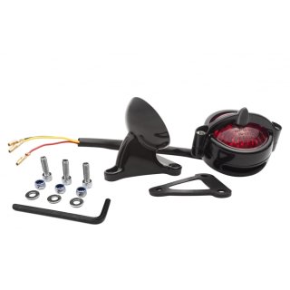 Motone "Bel Air" LED Tail Light  - black - with fender mount, ECE