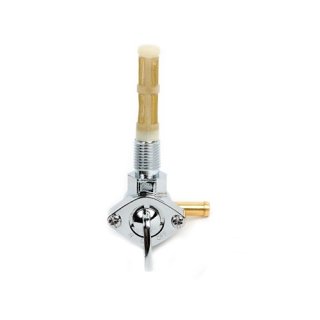 Chromed Petcock - Choppertank 1/4" NPT 90° r